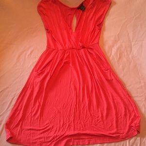 Coral dress with pockets!